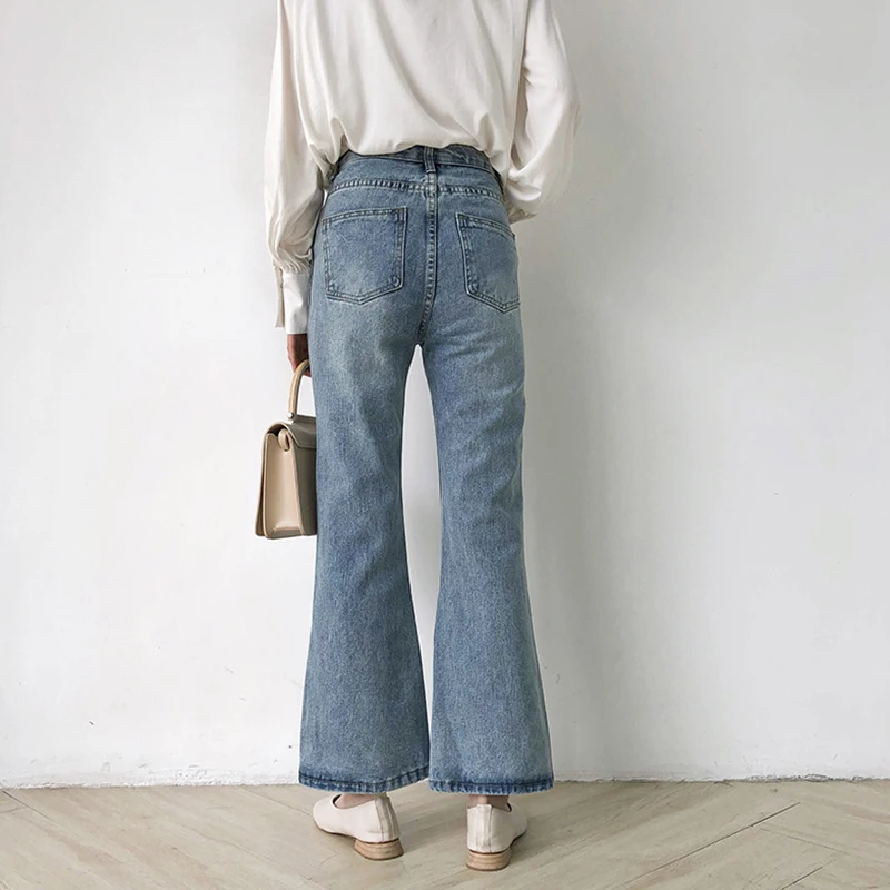 2019 spring autumn denim pants women micro-ra jeans female nine points slim wide leg pants streetwear new fashion 2019 spring autumn denim pants women micro-ra jeans female nine points slim wide leg pants streetwear new fashion