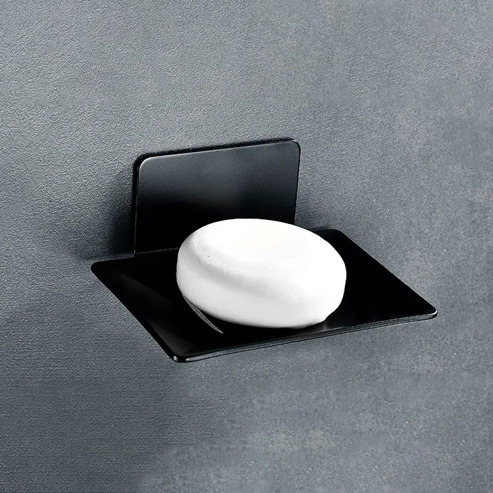 Hanging soap box portable drainer rack aluminum soap holder creative shelves with suction student bathroom soap organizer