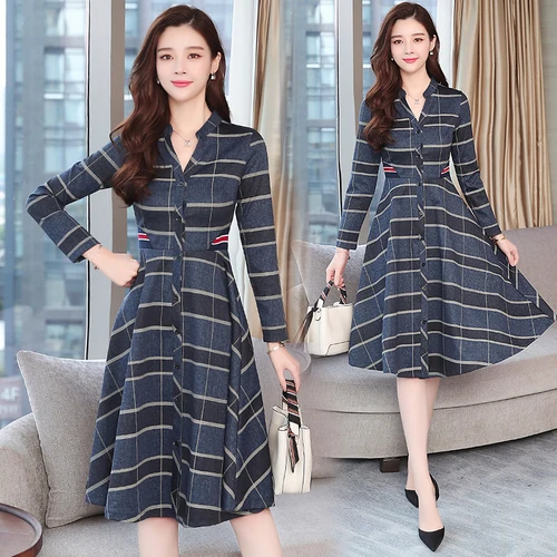 a line mid length dresses