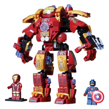 

DIY Blocks Model Assembling Toy For The Avengers 3 Iron Man Anti-Hulk Armor Mech Boy Child Birthday Gift Action Toy Figures