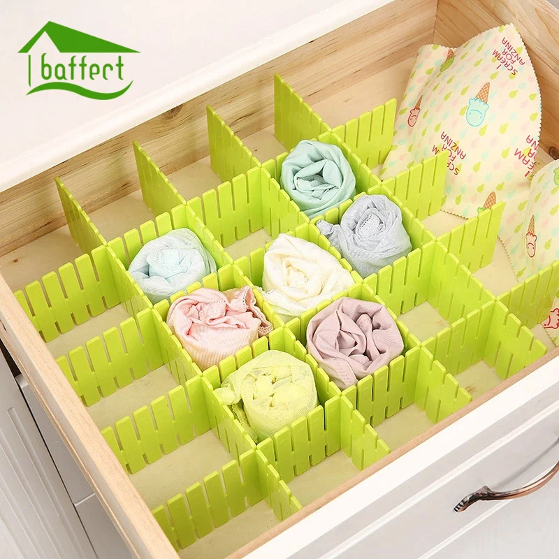 

Adjustable Stretch Clapboard Plastic Drawer Divider Partition Storage Organizer DIY Home Useful Storage Box Baffle