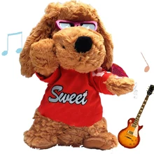 1 шт., Детский Электрический плюшевый осел, куклы, пение, танец, музыкальные Интерактивные мягкие забавные животные, игрушка, Рождественский образовательный подарок, A090