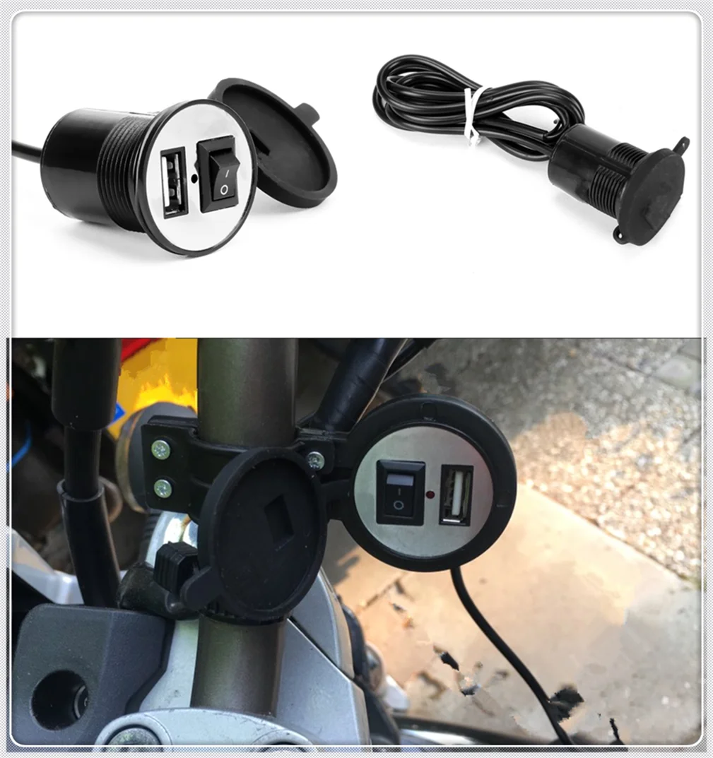 12В 24В аксессуары для мотоциклов Автомобильное usb устройство зарядки телефона