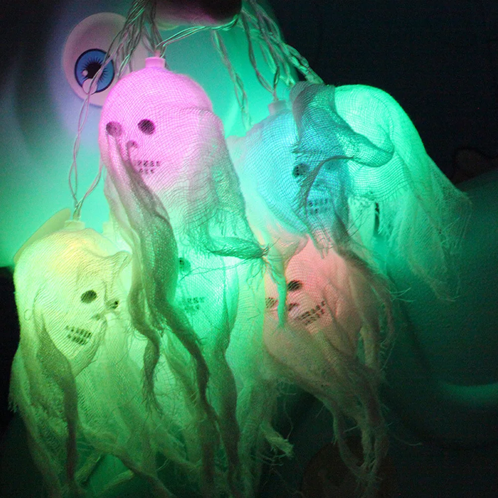 

2.5M 10LED Halloween String Lights Ghost String Lights For Halloween Party Decor for Halloween Outdoor Decoration Accessorie