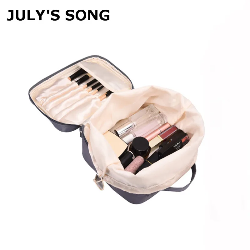 

JULY'S SONG Lazy Drawstring Cosmetic Bag Large Capacity Makeup Case Multifunctional Toiletries Organizer Travel Storage Pouch