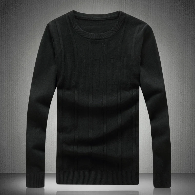 Batmo new arrival autumn high quality O-Neck casual sweater men,men's black sweaters 813