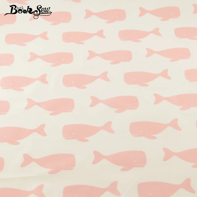 Rosa lindo Diseño de Los Pescados 100 Quarter Tela de Algodón Fat Materiales Textiles Para el