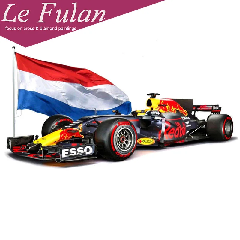 

Le Fulan 5d Home Decoration Cross Stitch Netherlands Formula 1 Racing Car Racer Daimond Champion Diamant Embroidery Home Decor