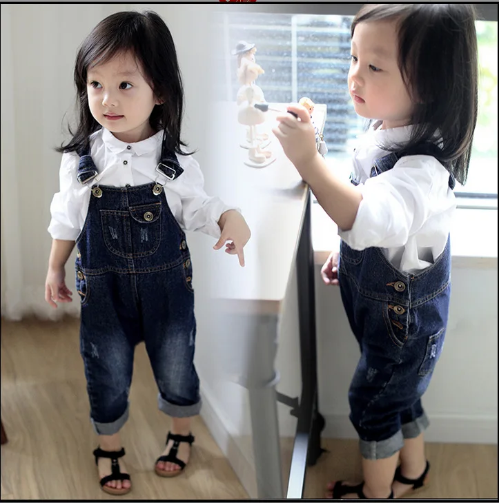 Модный детский джинсовый комбинезон, детские комбинезоны, джинсовые штаны, повседневные джинсы для девочек, детские джинсы