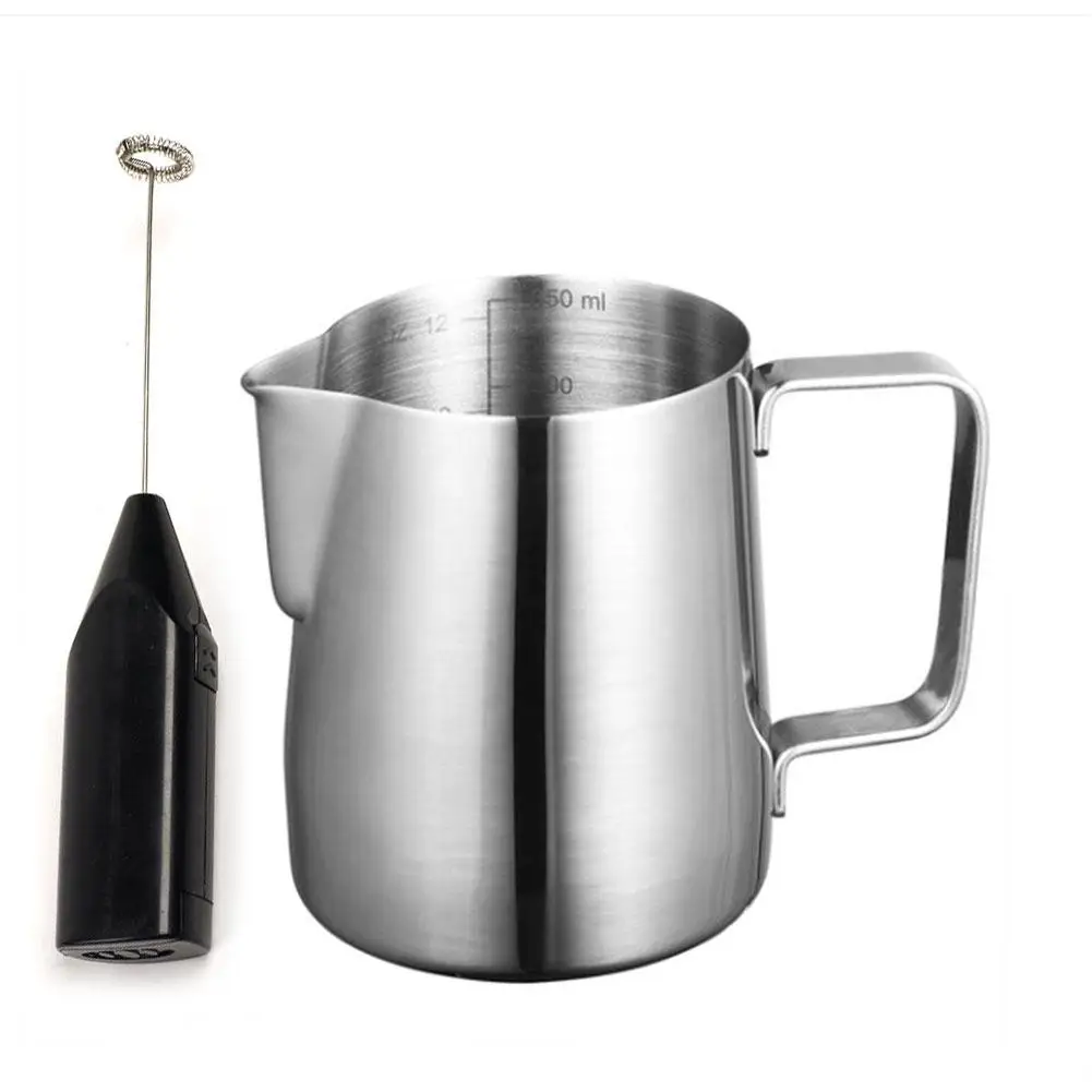 AsyPets Milk Frothing Pitcher Stainless Steel Milk Frothing Cup with