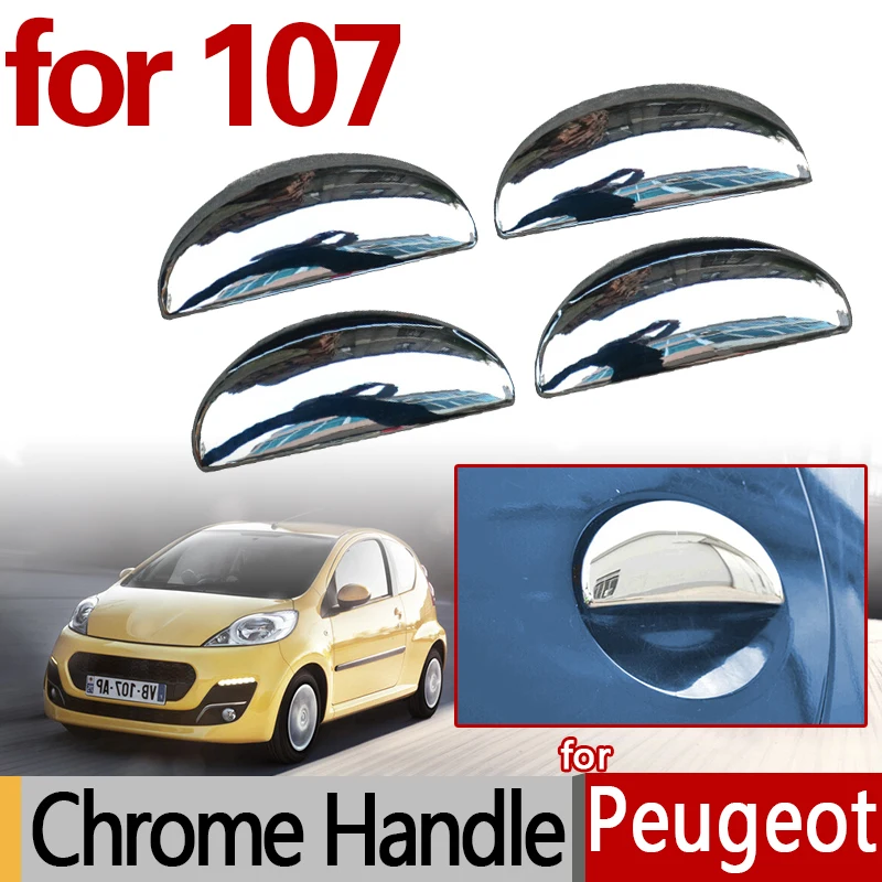 for Peugeot 107 Chrome Styling Door Handles Covers Car Accessories Parts 2005-2014 2009 Sticker Exterior Decoration Car Styling for Peugeot 107 Chrome Styling Door Handles Covers Car Accessories Parts 2005-2014 2009 Sticker Exterior Decoration Car Styling
