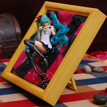 

Hatsune Miku 1/8 scale painted Action Figure Anime Photo Frame Miku Princess Model sexy figure Dolls Toys