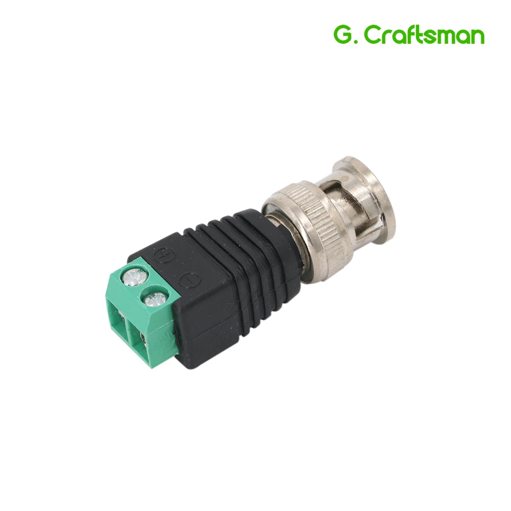 

BNC Male Connector Plug DC Adapter Balun Connector for CCTV Camera Security System Surveillance Accessorie B16 G.Ccraftsman