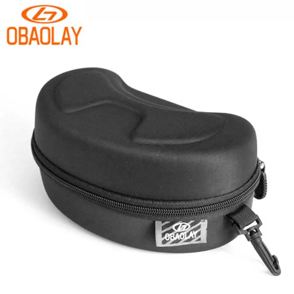 

Portable Snowboard Glasses Bag EVA Ski Goggle Zipper Storage Hard Case Outdoor Snowboarding Mask Box Adult Children Buckle Black