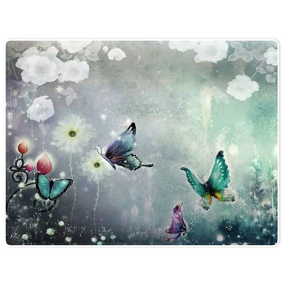 

HommomH Beautiful Butterfly Daisy Rose Blanket Throw Comfort Warm Soft Plush Throw For Sofa