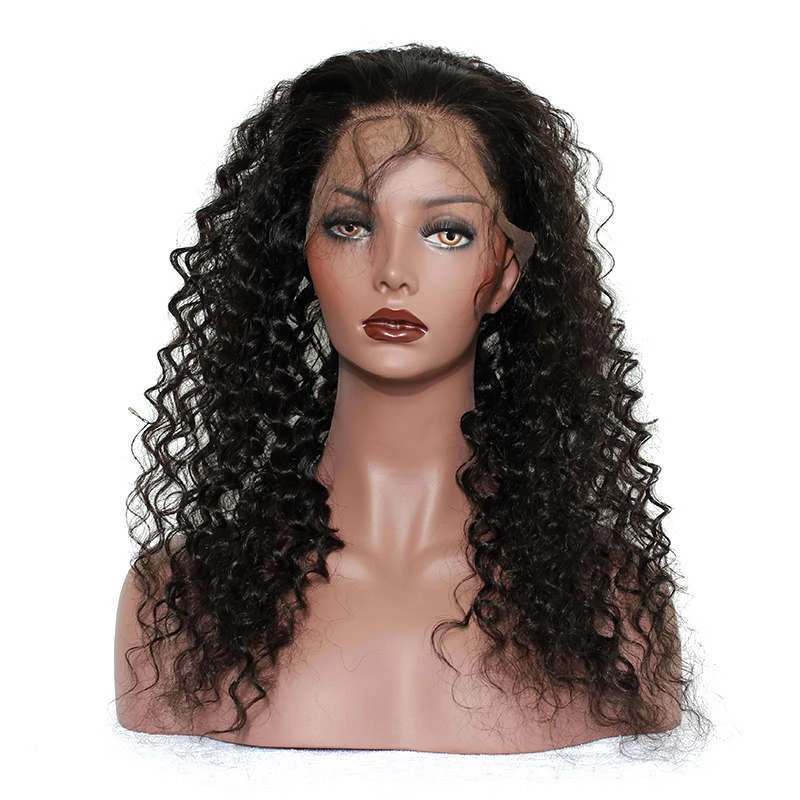 360 Lace Frontal Closure Pre Plucked With Baby Hair Deep Wave Frontal Brazilian Virgin Hair 360 Human Hair Closure