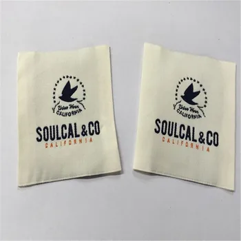 

Customized High Density White Background Garment Label/Woven Label