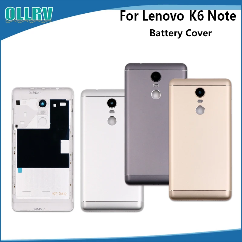 OLRRV для Lenovo K6 Note 5 ''Новая Крышка батарейного отсека задняя крышка Корпус с