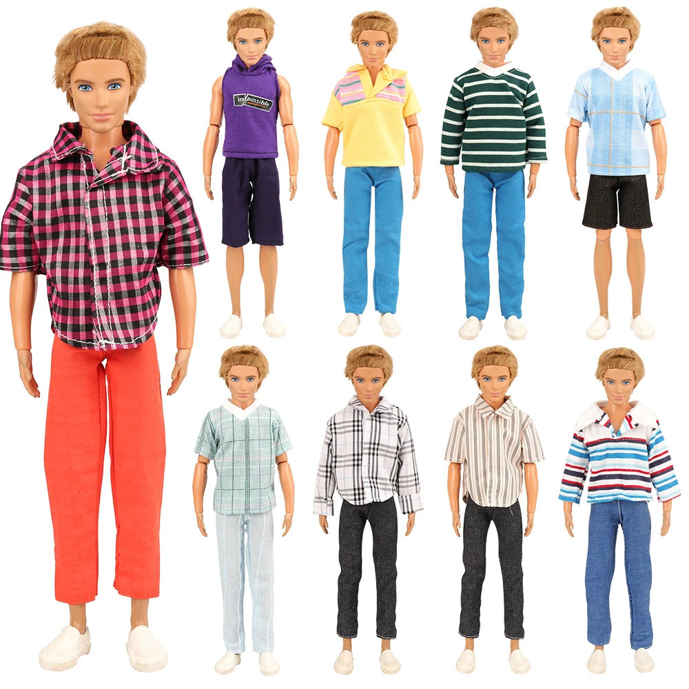 1set casual t-shirt+pants dolls clothes outfit for dolls accessory FH
