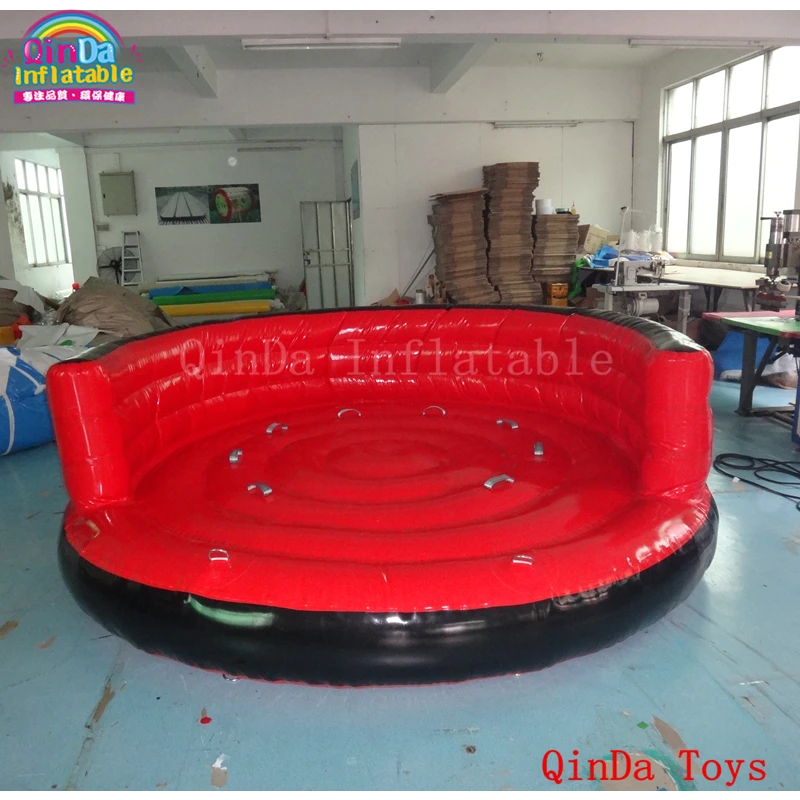 4*1m red colour inflatable towable tube crazy UFO,flying boat