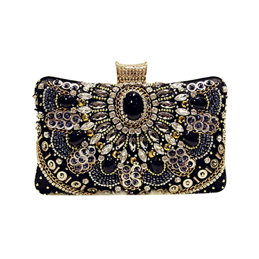 

Women Vintage Handmade Luxury Evening Party Clutch Purse Single Shoulder Cross Bag Top-handle Bags Female Silk Handbag 10May 29
