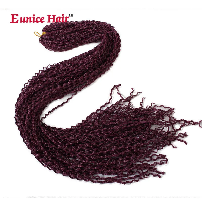 

28inch Eunice Synthetic Box Braids Hair Thin Twist Zizi Braids Bohemian Style 613/1B/#99j/blonde Crochet Braids Hair Extensions