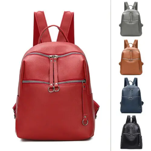 

Fashion Women's Backpack Travel PU Leather Rucksack School Shoulder Bag