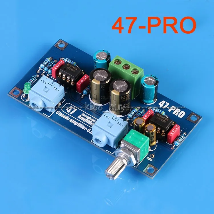 Портативный 47 AMP аудио наушники Усилитель мощности доска NE5532 op Наборы |
