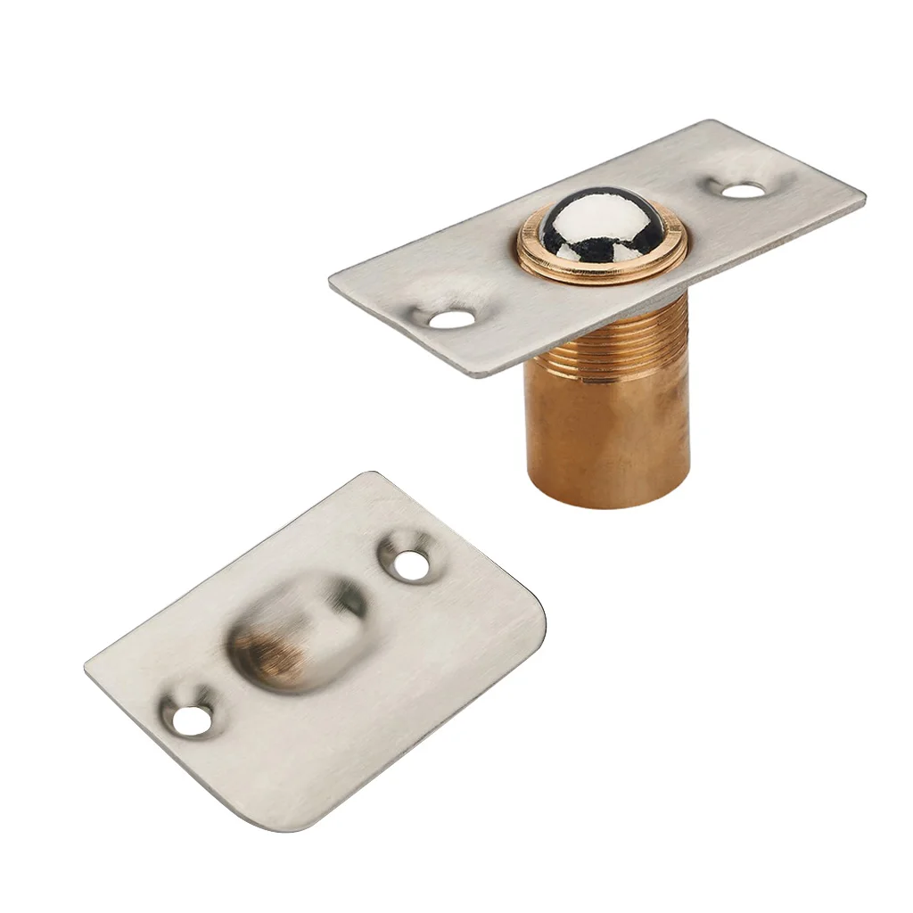 Adjustable Roller Ball Door Spring Catch Lock Internal Latch Stainless Steel Room Cabinet Gate Door