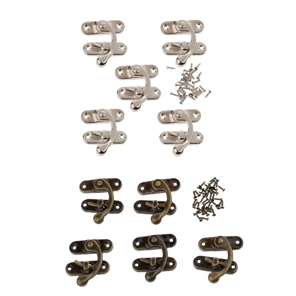 10 Sets Swing Bag Chest Hasp Box Latch Suitcase Lock Clasp Closure DIY Craft
