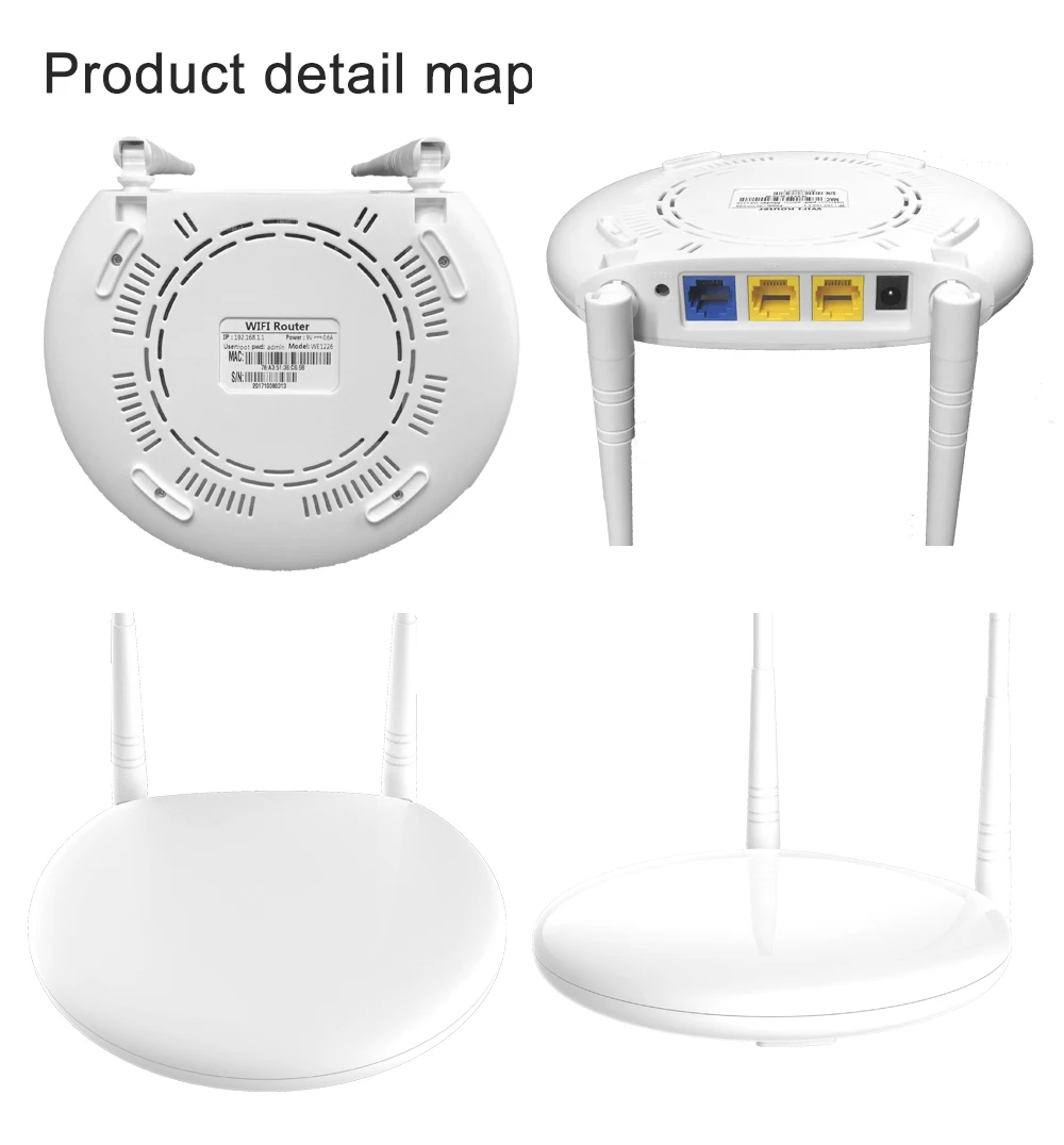 Cioswi Белый роутер wi-fi GSM с 2* 3dBi-антенной, Wi-Fi ретранслятор 2,4 ГГц с 2* слотом локальной сети Беспроводной Wi-Fi роутер openwrt Чипсет MT7628N 300Мбит