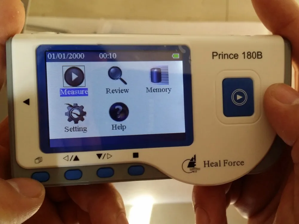 Портативный бытовой сердечный ЭКГ Heal Force Prince 180B по USB ручной монитор сердца непрерывного измерения цветного экрана