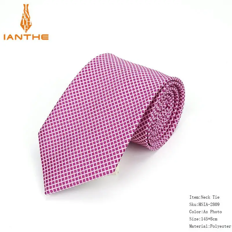 Жаккардовые полосатые темно-синие клетчатые Узкие галстуки для мужчин свадебные галстуки тонкие мужские роскошные Дизайнеры галстуков модные галстуки Kravat 8 см - Цвет: IA2809