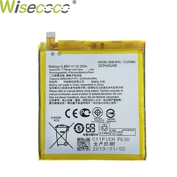 

WISECOCO 2PCS Original 2650mAh C11P1601 Battery For ASUS Zenfone 3 Zenfone3 ZE520KL Z017DA ZenFone live ZB501KL A007 +Track Code