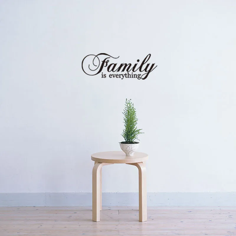 

Family is everything Inspirational Wall Sticker living room bedroom for Home Decoration Decals wallpaper door Stickers poster