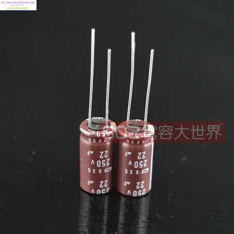 

2020 hot sale 20pcs/50PCS Japan original NIPPON 250V22UF Electrolytic Capacitor KXG series 10*20 Free shipping