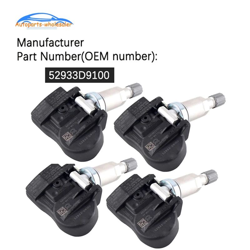 4 шт./партия OEM 52933-D9100 52933D9100 для Kia-Sportage QL K7 CADENZA автомобильный TPMS датчик давления в шинах 433 МГц