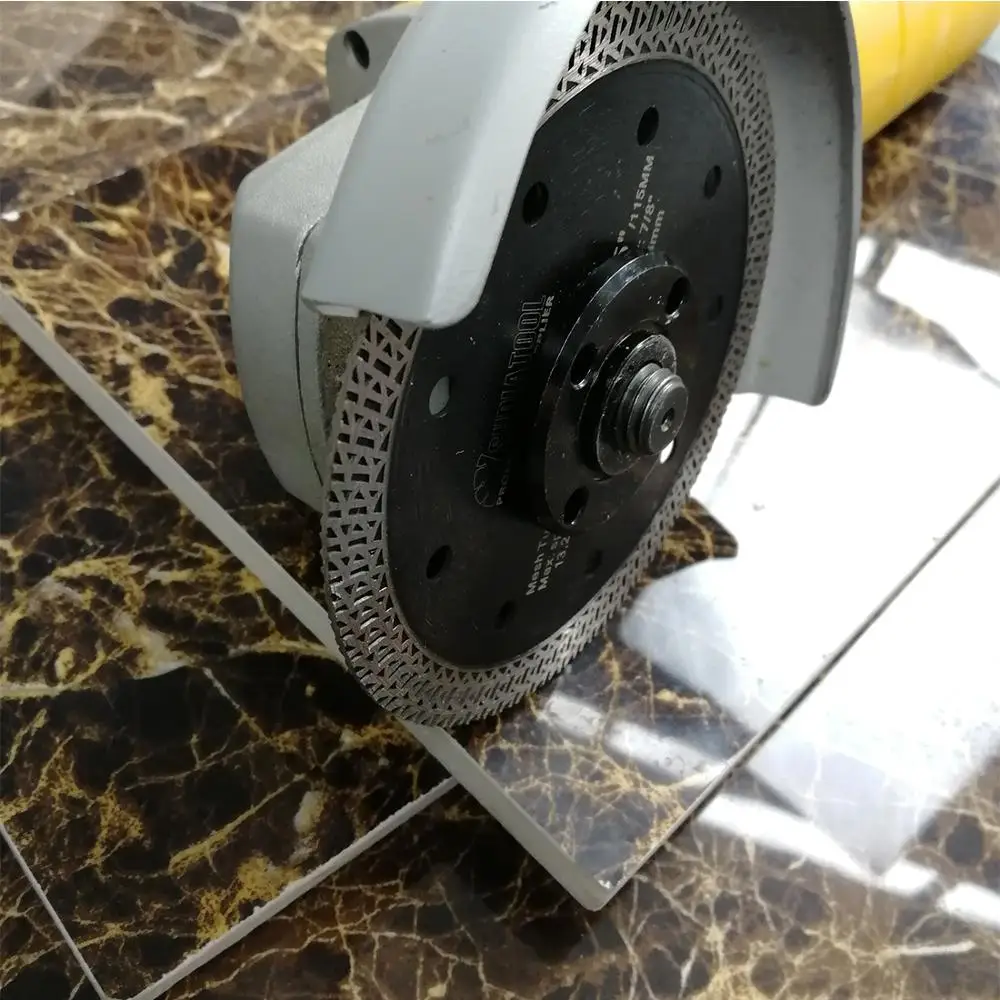 SHDIATOOL 2pks Diameter 5"/125mm Diamond Hot-pressed Sintered Diamond Cutting Disc Tile Mesh Turbo Rim Segment Ceramic Saw Blade