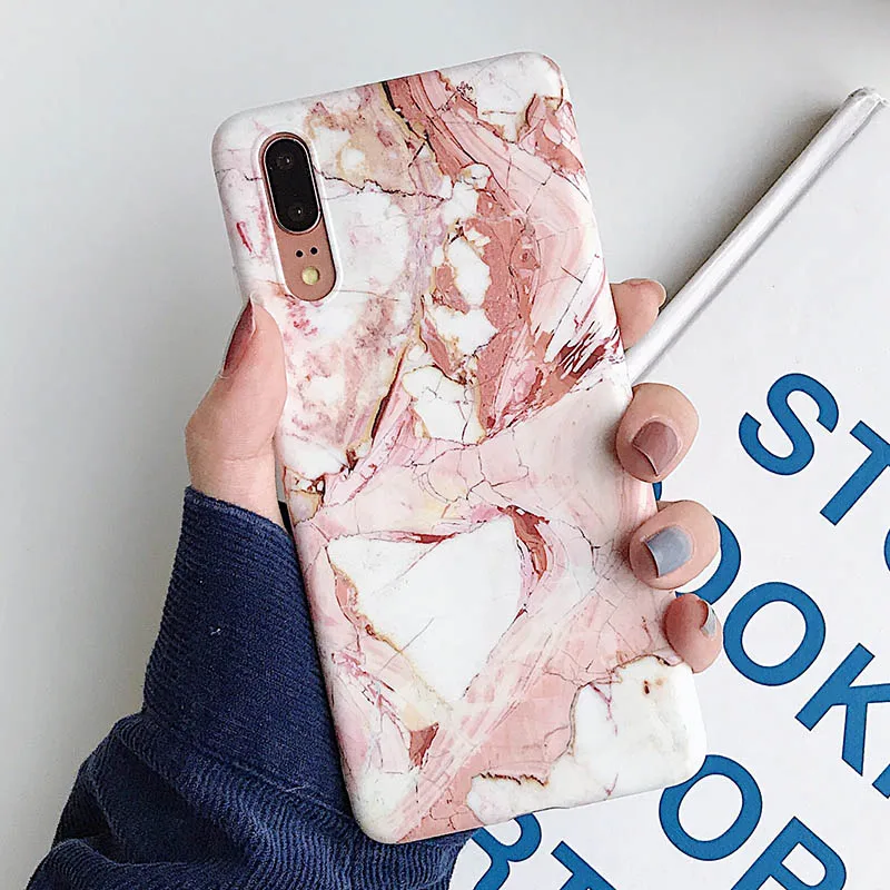 Крутой мраморный чехол для iphone 11 Pro Max 6 S 7 8 XS X XR, чехол для Huawei Nova 3e 4e Mate 30 Lite 20 P20 Pro P30, силиконовый чехол - Цвет: Style 404