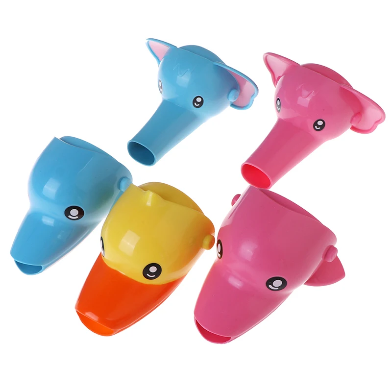 1PCS Kid Faucet Extender Sink Animals design Baby Tubs Kids Hand Washing Bathroom Sink Handle Extension Toddler