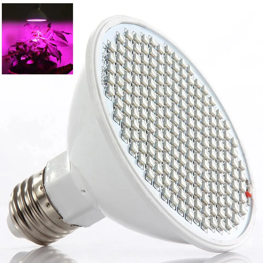 Новый бренд E27 20 Вт Гидропоника 200Led садовая теплица Цветочная растительная лампа