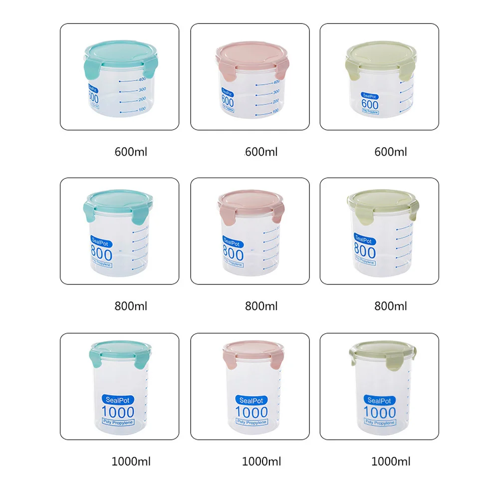 Kitchen accessories Super Large volum Artifact Plastic Sealed Cans Kitchen Storage Transparent Food Canister Keep Fresh Jar A35 (8)