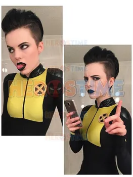 

Deadpool 2 Negasonic Teenage Warhead V1 Spandex Superhero Costume Zentai Halloween Cosplay Suit Party Lycra Bodysuit