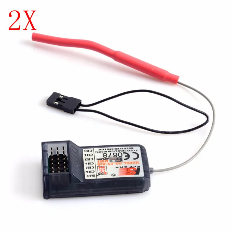 

2Pcs FlySky FS-R6B 2.4Ghz 6CH AFHDS Receiver for fs i6 i10 T6 CT6B TH9x