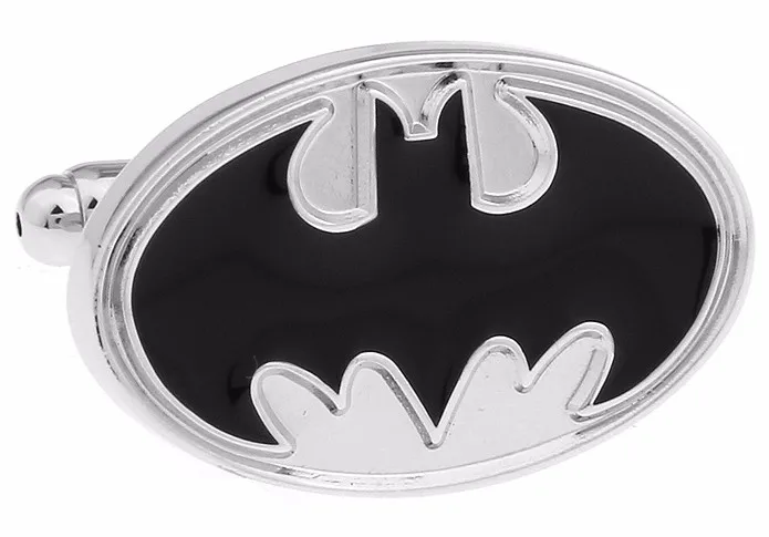 Men Gift Batmen Cuff Links Wholesale&retail Black Color Copper Material Novelty Super Heroes Design