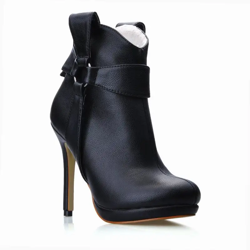 Mujer A Sexy Plataforma Botines Del Partido Zapatillas Tacones Altos Black Redonda B Vestido Club Zapatos De Mujeres La black Botas Punta Invierno EHqAzIz