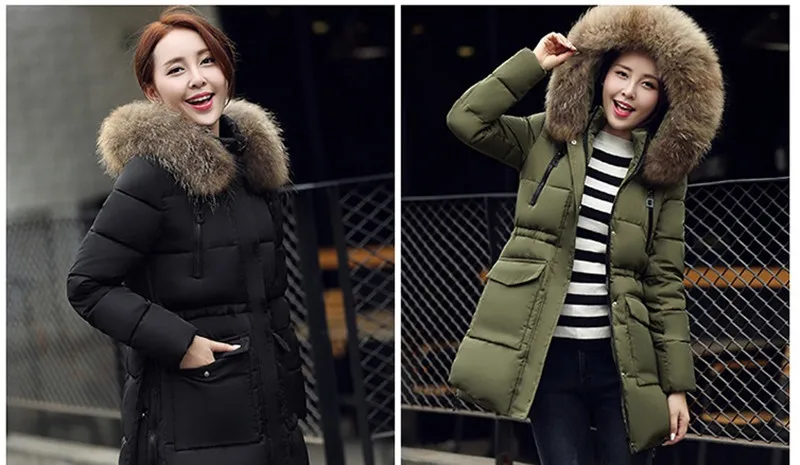 Winter jacket women female jacket Woman Coat womens down parka femme Slim Straight Thick Turtleneck Cotton Long Overcoat 1 (5)