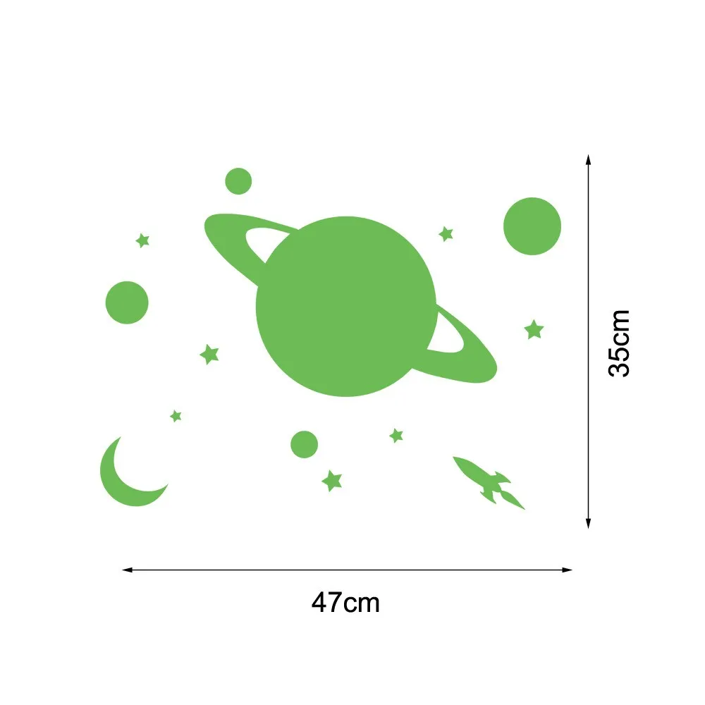 Фосфоресцирующая светящаяся наклейка перо галактика фосфорсент плакат домашний декор Детская Спальня украшение гаджет аксессуары для семьи