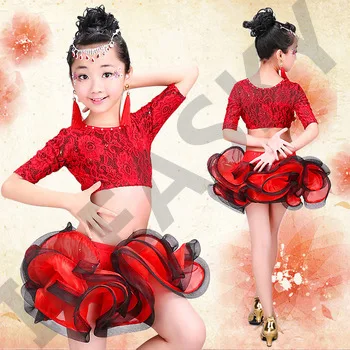 latin dance dress children for girls kids ballroom tops skirt outfit tango ballroom dresses kids child latin dance costume