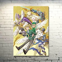 Приключения Дигимонов три аниме Шелковый постер отпечатанный 13x18 дюймов картины для гостиной Декор отличный подарок 02-08